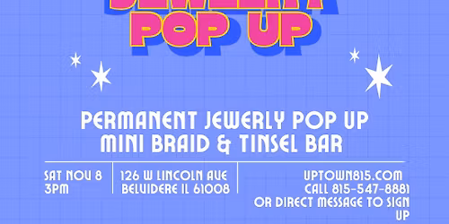 Permanent jewelry pop up