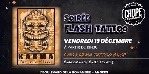 SOIR\u00c9E FLASH TATTOO \ud83d\udd25 | KARMA TATTOO SHOP \/\/ Chope & Compagnie