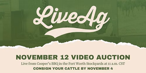 LiveAg Video Auction | November 12 | Cooper's BBQ