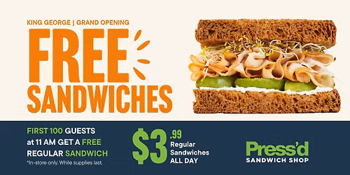 FREE Sandwiches - Grand Opening