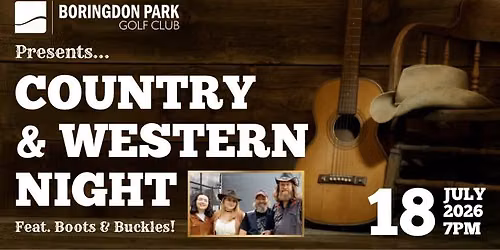 Country & Western Night, featuring Boots & Buckles