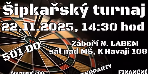 \u0160ipka\u0159sk\u00fd turnaj, 22.11.2025, Z\u00e1bo\u0159\u00ed n. Labem