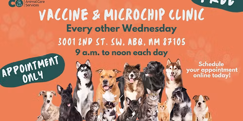 BernCo Animal Care Services Vaccine and Microchip Clinic
