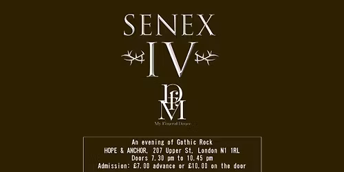 An evening of Gothic Rock: SENEX IV & MY FUNERAL DANCE