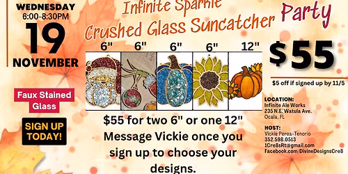 Infinite Sparkle Crushed Glass Suncatcher Party at Infinite Ale Works