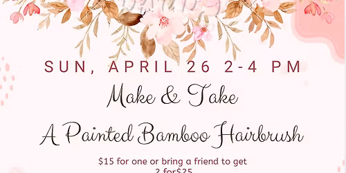 Make & Take Painted Bamboo Hairbrush