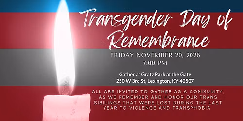 Transgender Day of Remembrance Vigil