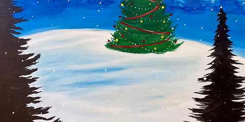 Xmas Tree in the Woods Paint and Sip in Laguna Beach!