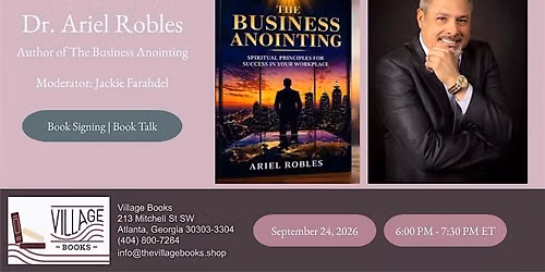 Book Signing and Author Talk with Dr. Ariel Robles