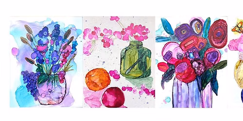 Playful Alcohol Ink Flowers Class