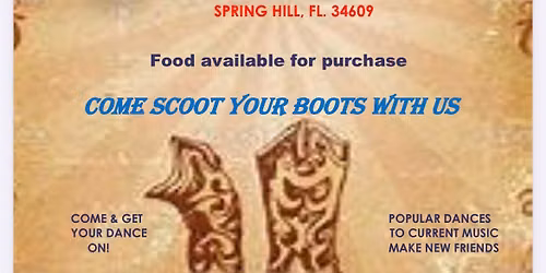 Backwoods Boot Scooters Partner and  Line Dance Social