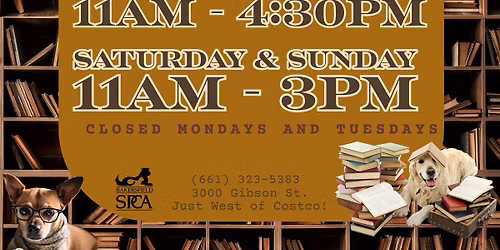 Bakersfield SPCA's Annual Book Sale!