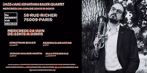[JAZZ+JAM] Jonathan Bauer Quartet