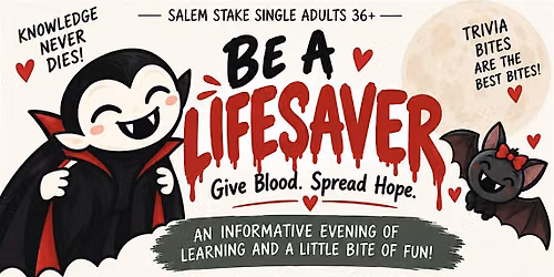 Single Adult 36+ Blood Drive Awareness and Trivia Night