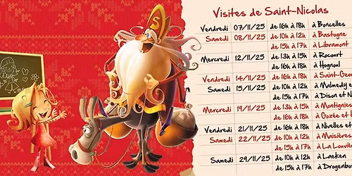 Saint-Nicolas en visite dans votre magasin de Li\u00e8ge Centre