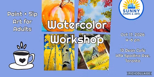Watercolor Fall Moments Paint & Sip Art Workshop for Adults