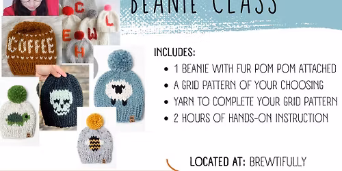 Duplicate Stitch Beanie class- Design and learn to put a fun pattern on a hand knit beanie