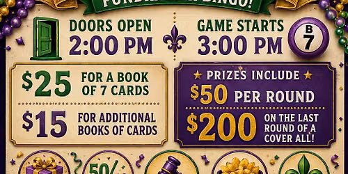 Halfway to Mardi Gras Bingo!