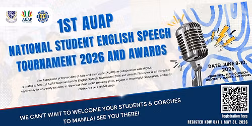 The 1st AUAP International Student English Speech Tournament 2026 — Rizal Technological University