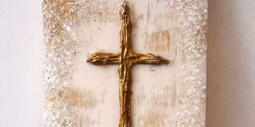 Crushed Glass and Resin Cross