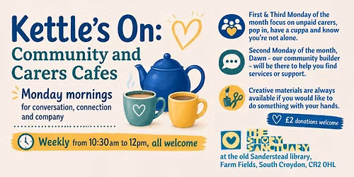 Community & Carers Cafe: optional \u00a32 donation