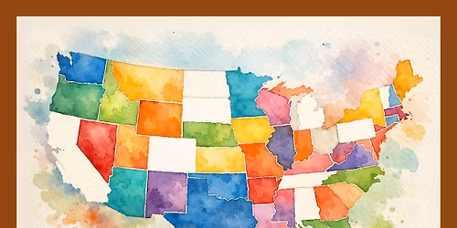 Watercolor Travel Map