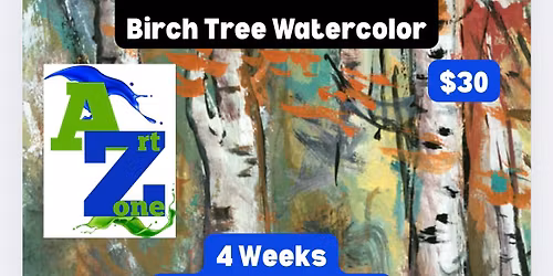 Teen Homeschool Art: Birch Trees