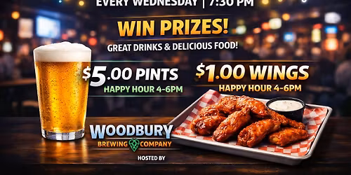 BAR RATED TRIVIA at the Woodbury Brewing Company