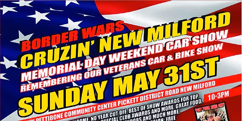 Cruzin New Milford Spring Remember our Veterans Car Show