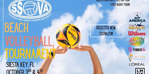 SSOVA's October 3\/4 Siesta Key Beach, Beach Volleyball Tournament