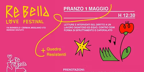 PRANZO PRIMO MAGGIO in OFFICINA - REBELLA LOVE FESTIVAL VOL III