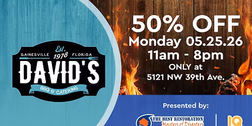 David's BBQ Customer Appreciation Day! | 50% Off To All GCM Members!