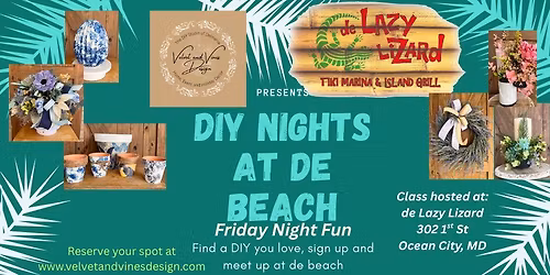 DIY Nights at de Beach - Craft Class at de Lazy Lizard