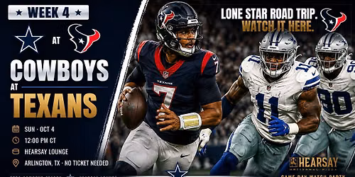 COWBOYS VS TEXANS WATCH PARTY