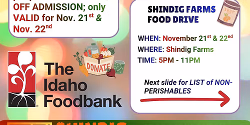 \ud83c\udf84Lost in Christmas Opening Weekend \/ Food Drive\ud83c\udf84