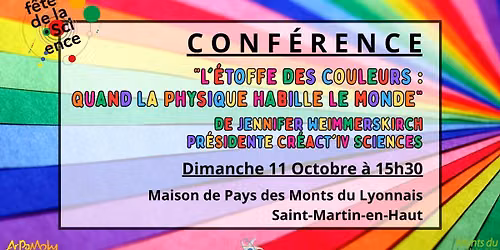 Conf\u00e9rence : "L\u2019\u00c9toffe des Couleurs : quand la physique habille le monde"