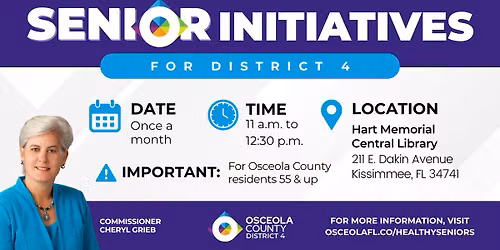 🎉 Commissioner Cheryl Grieb’s District 4 Mega Bingo at Hart Memorial Central Library — 211 E Dakin Ave, Kissimmee, FL 34741-5725, United States