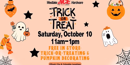 In-Store Trick or Treat and Pumpkin Decorating