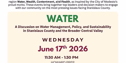 Summer Advocacy Series - Water Session
