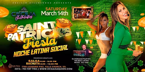Noche Latina FALLS CHURCH:  St.Pats Latin social with Salsa\/Bachata Class