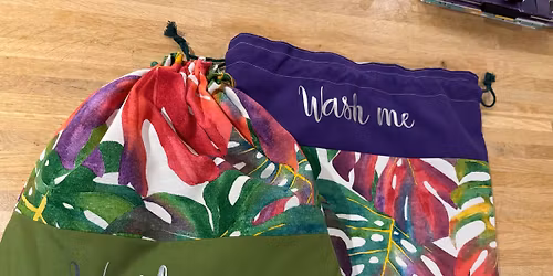 Drawstring laundry bag workshop