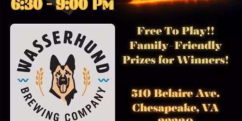 "Stranger Things" Music Bingo at Wasserhund Brewing Co. - Chesapeake