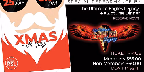 The Ultimate Eagles Show - Christmas in July Dinner & Show