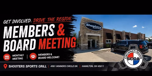 Cincinnati Region SCCA Members & Board Meeting