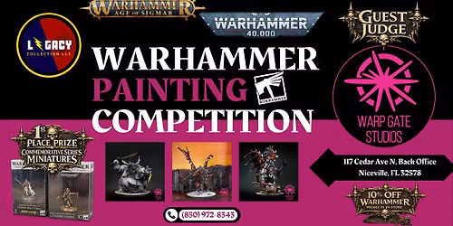 Submission Deadline: Warhammer Painting Contest w\/ Guest Judge Warp Gate Studios