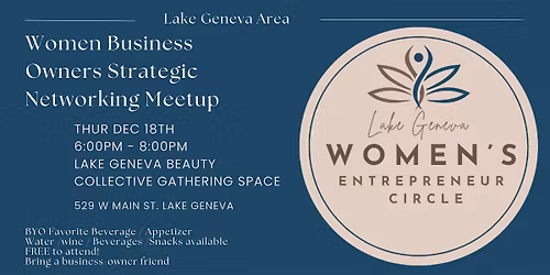 Lake Geneva Women's Entrepreneur Circle December Meetup