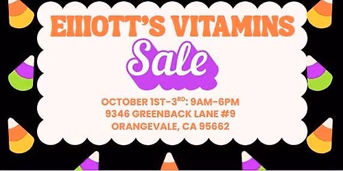 October Weekend Sale at Elliott's Vitamins