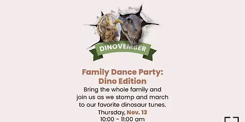 Family Dance Party: Dino Edition \u2022 Dinovember!