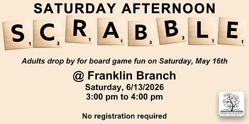 Saturday Afternoon Scrabble
