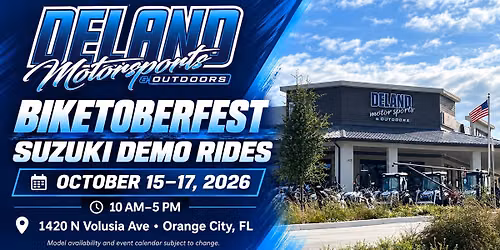 Biketoberfest Suzuki Demo Rides at DeLand Motorsports